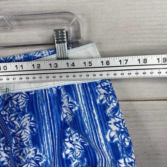 The North Face Women Sz 6 Swim Shorts Board Surf Cover Up Blue Floral Unlined - Picture 6 of 10